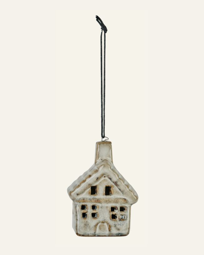 Juletrepynt beige - 5x3,5x7 cm beige - 1