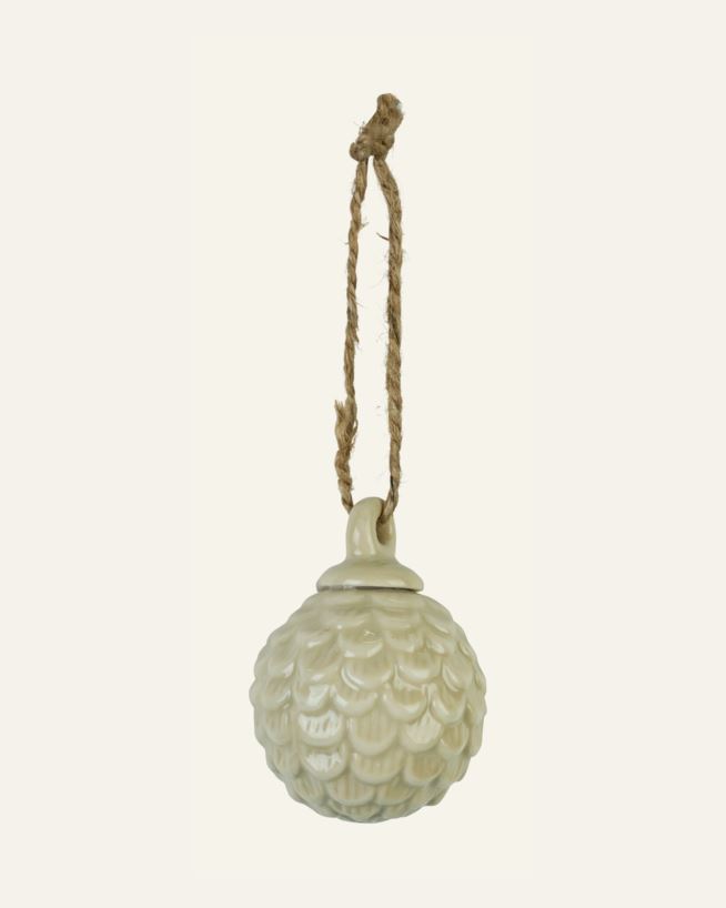 Juletrepynt beige - 3,7x3,7x5 cm beige - 1