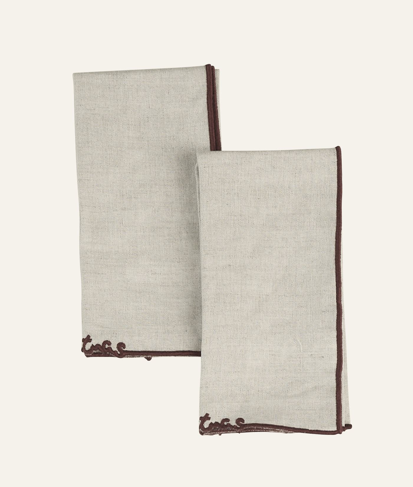 2pk tøyserviett natur - 2
