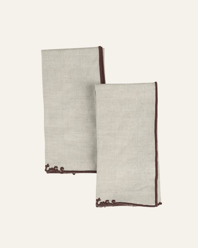 2pk tøyserviett natur - 45x45 cm natur - 1