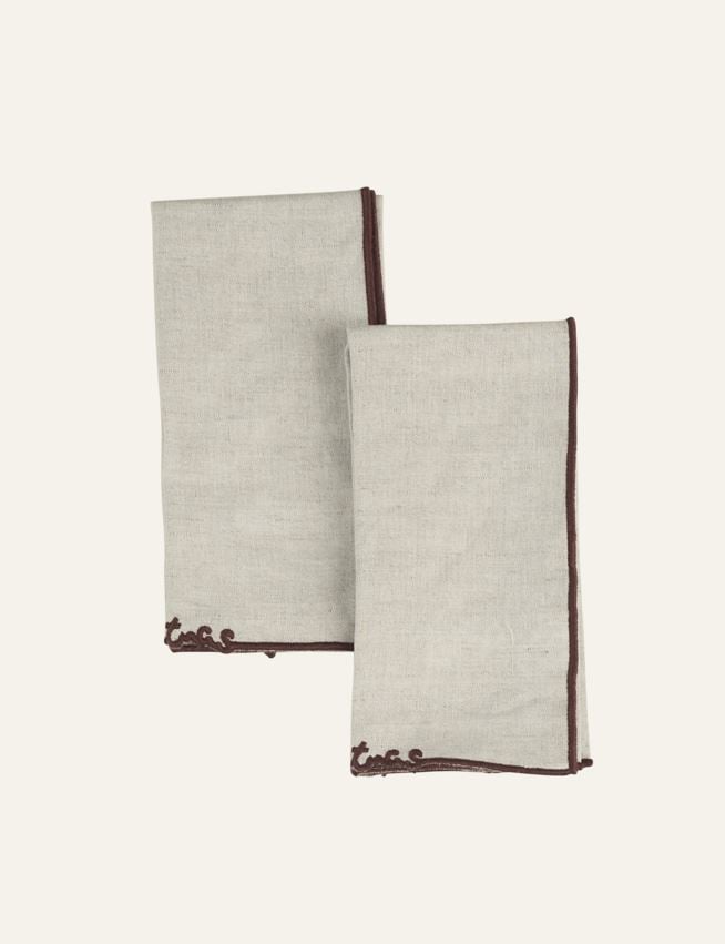2pk tøyserviett natur - 2