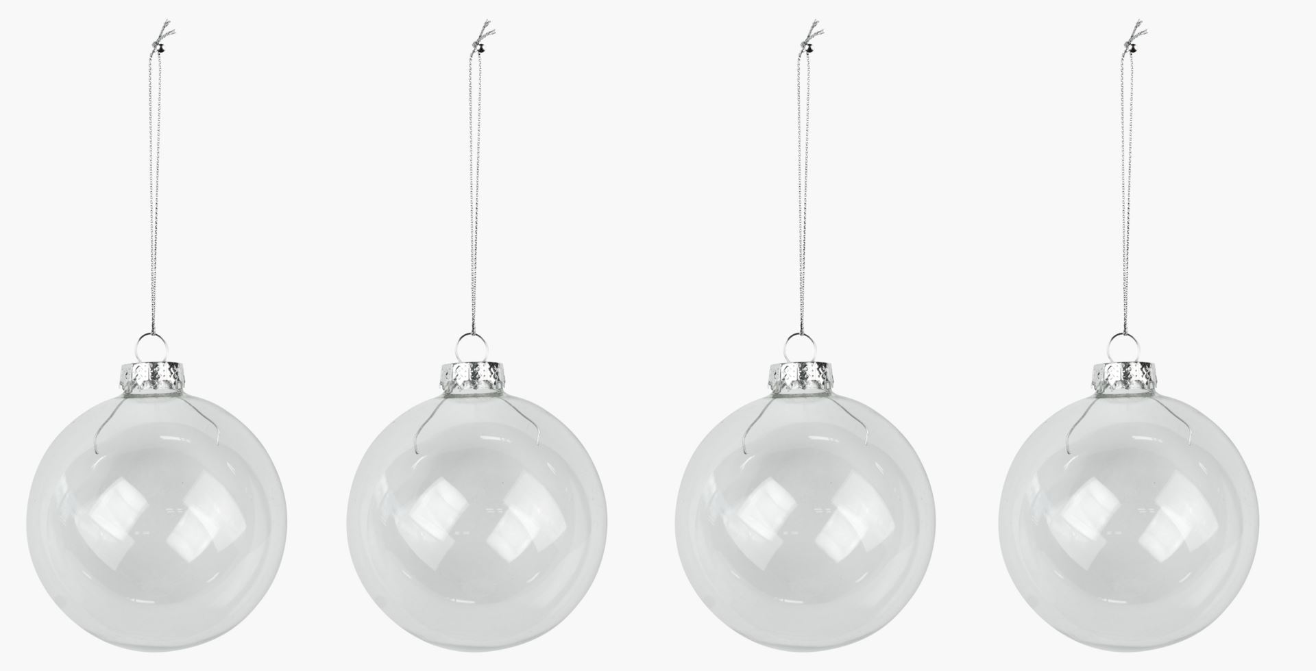Julekuler transparent - ø8 transparent - 1