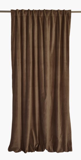 Kid Andrea Velour Gardin Mørk Brun 140x300 cm