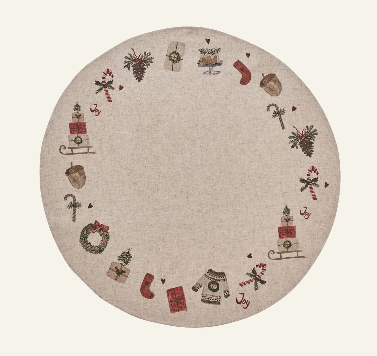 Juletreteppe multi rød - ø100 cm multi rød - 1