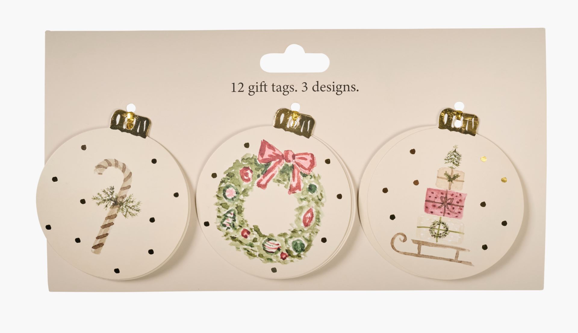 Merkelapp 12stk offwhite - ø8 cm offwhite - 1