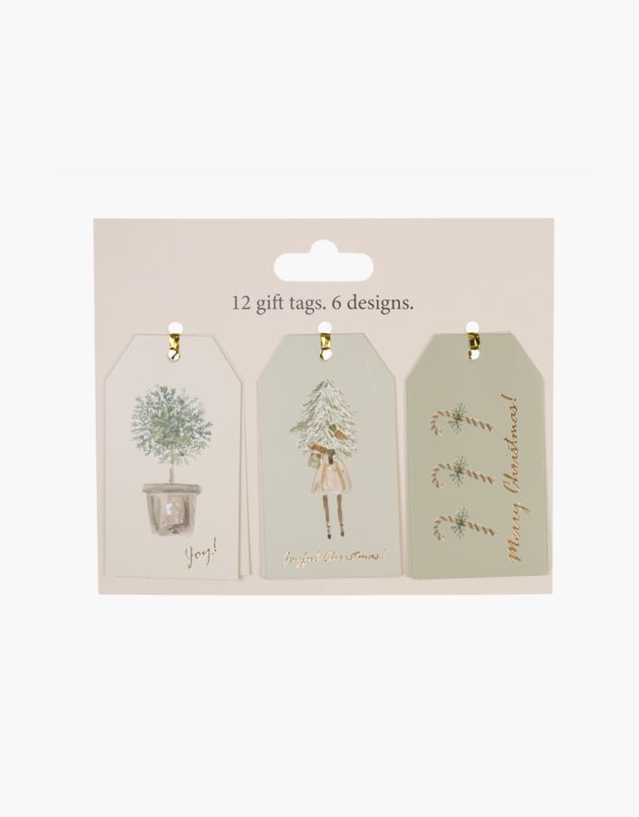 Merkelapp 12stk multi grønn - 9 cm multi grønn - 1