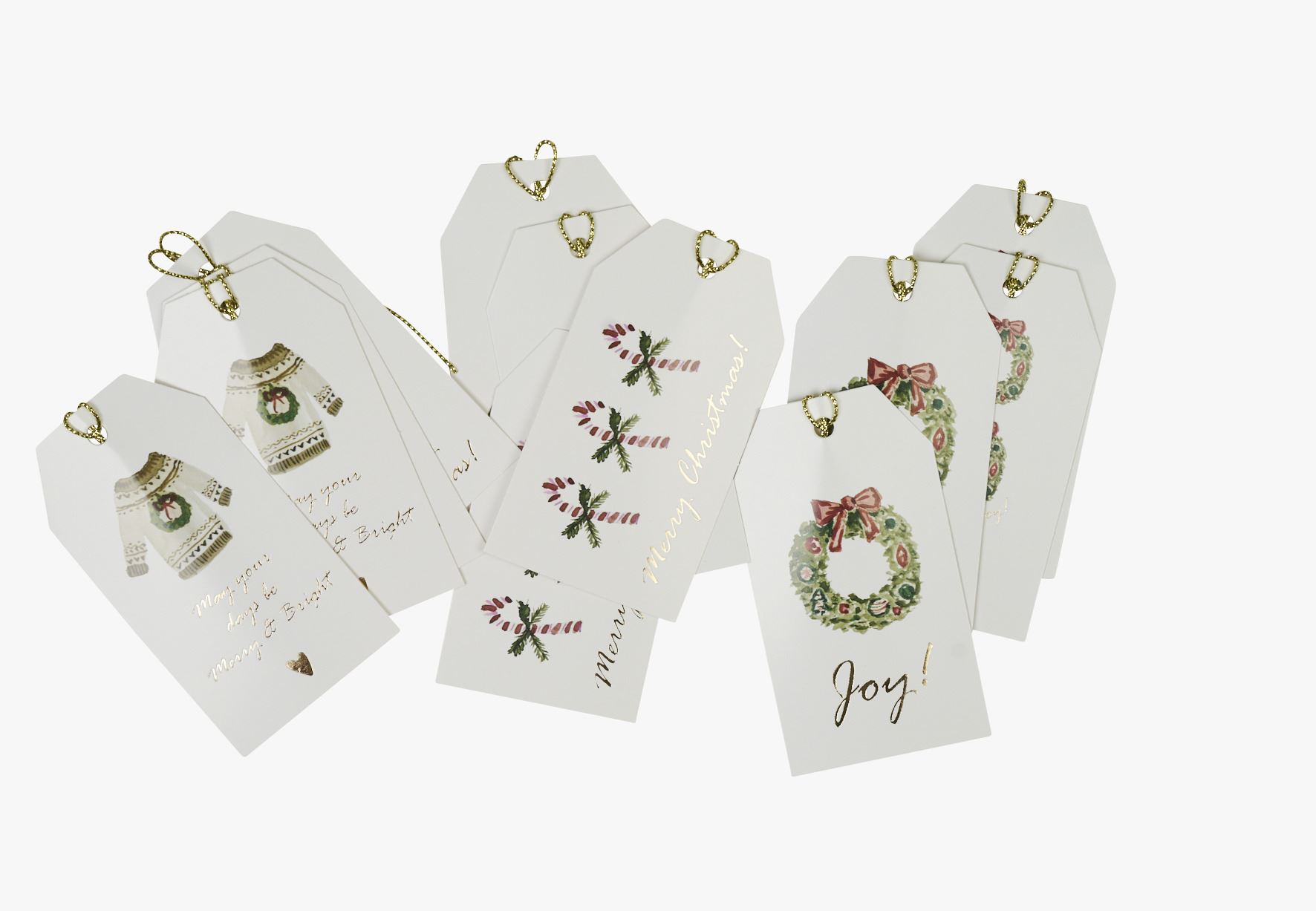 Merkelapp 12stk multi rød - 9 cm multi rød - 1