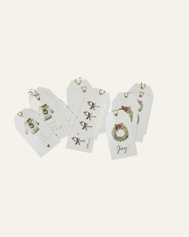 Merkelapp 12stk multi rød - 9 cm multi rød - 1