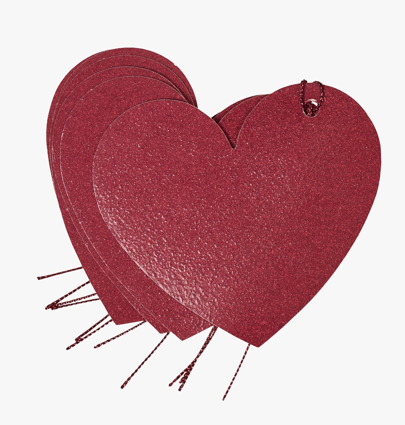 Merkelapp 6stk rød - 9 cm rød - 1