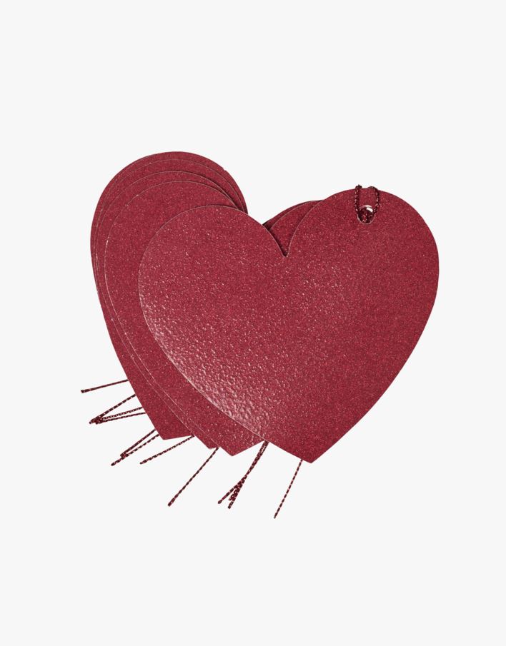 Merkelapp 6stk rød - 9 cm rød - 1