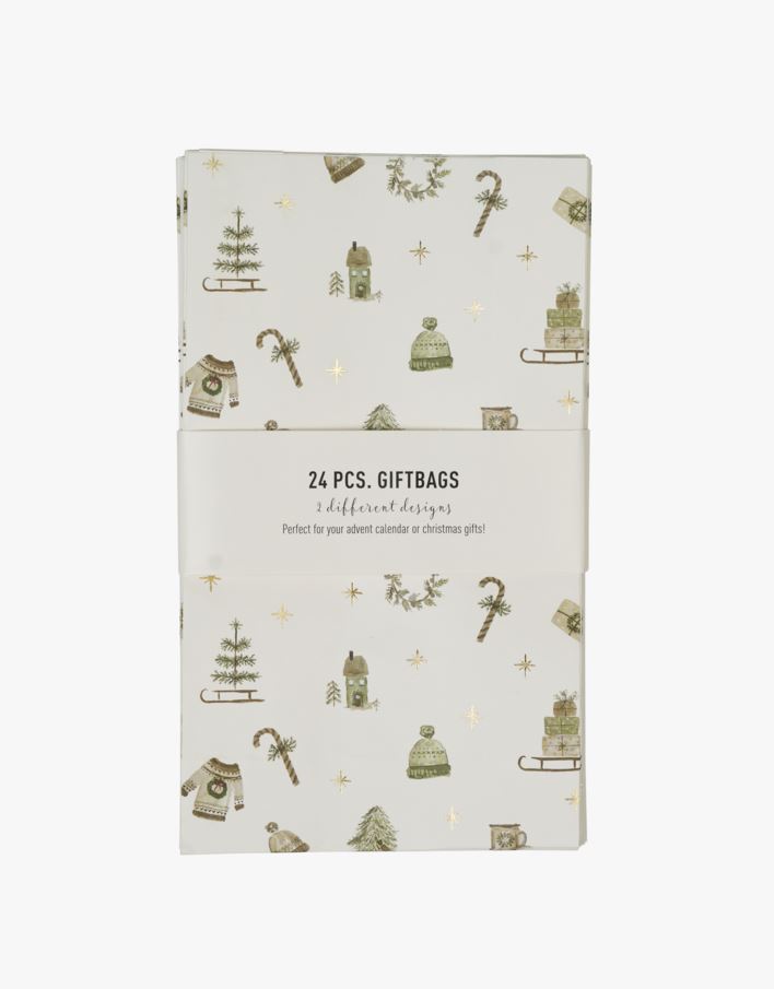 Kalenderposer 24stk multi grønn - 14x24x6,5cm multi grønn - 1