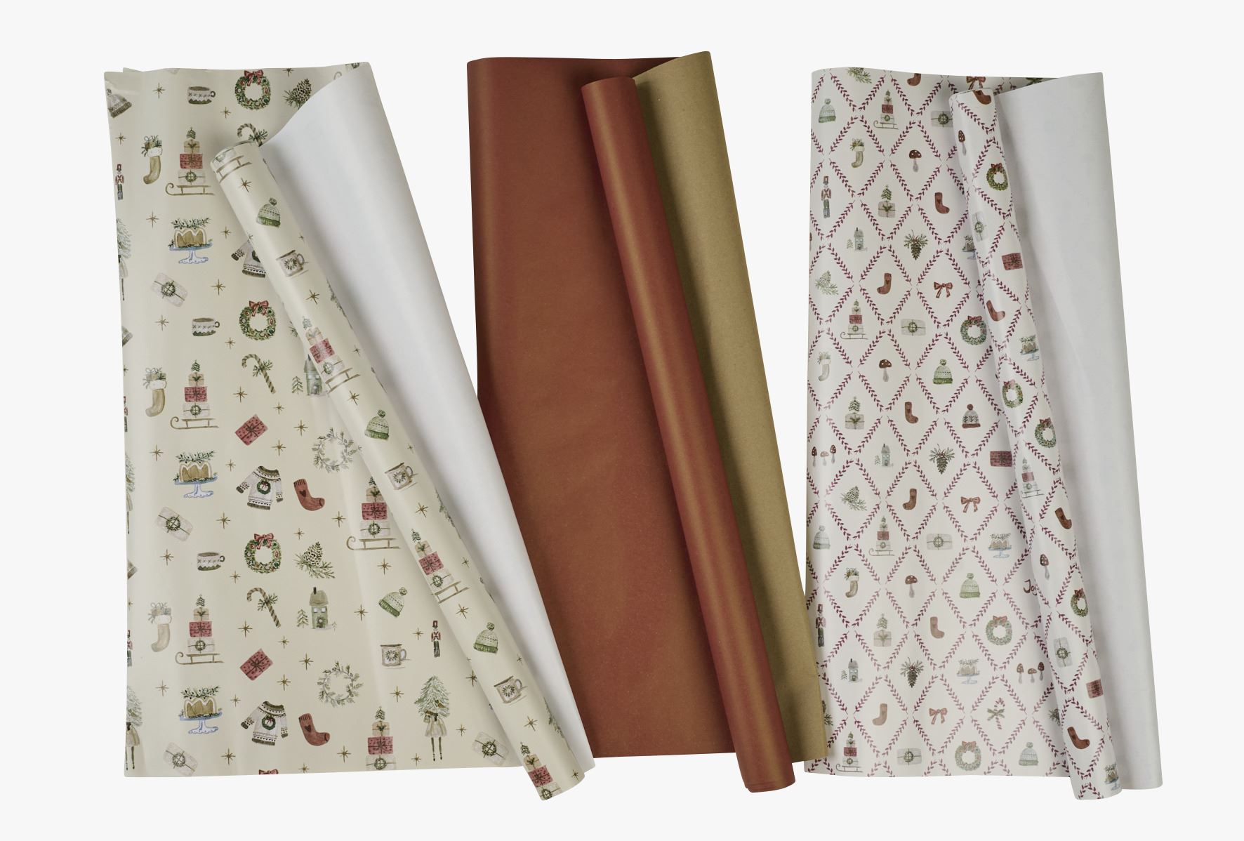 Gavepapir multi rød - 56cm x 4m multi rød - 1