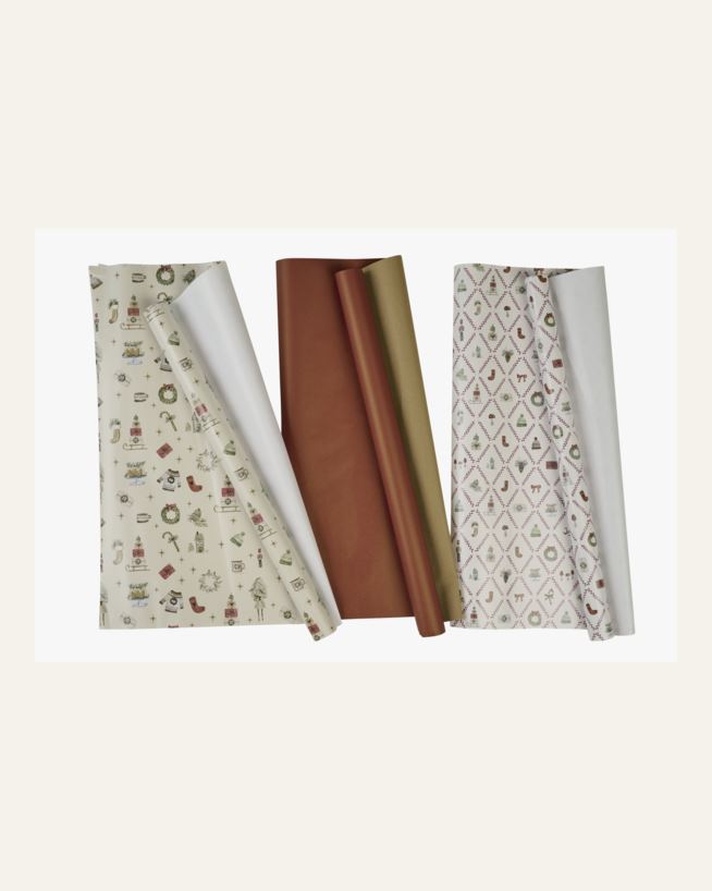 Gavepapir multi rød - 56cm x 4m multi rød - 1