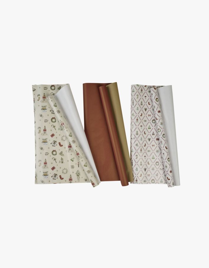 Gavepapir multi rød - 56cm x 4m multi rød - 1