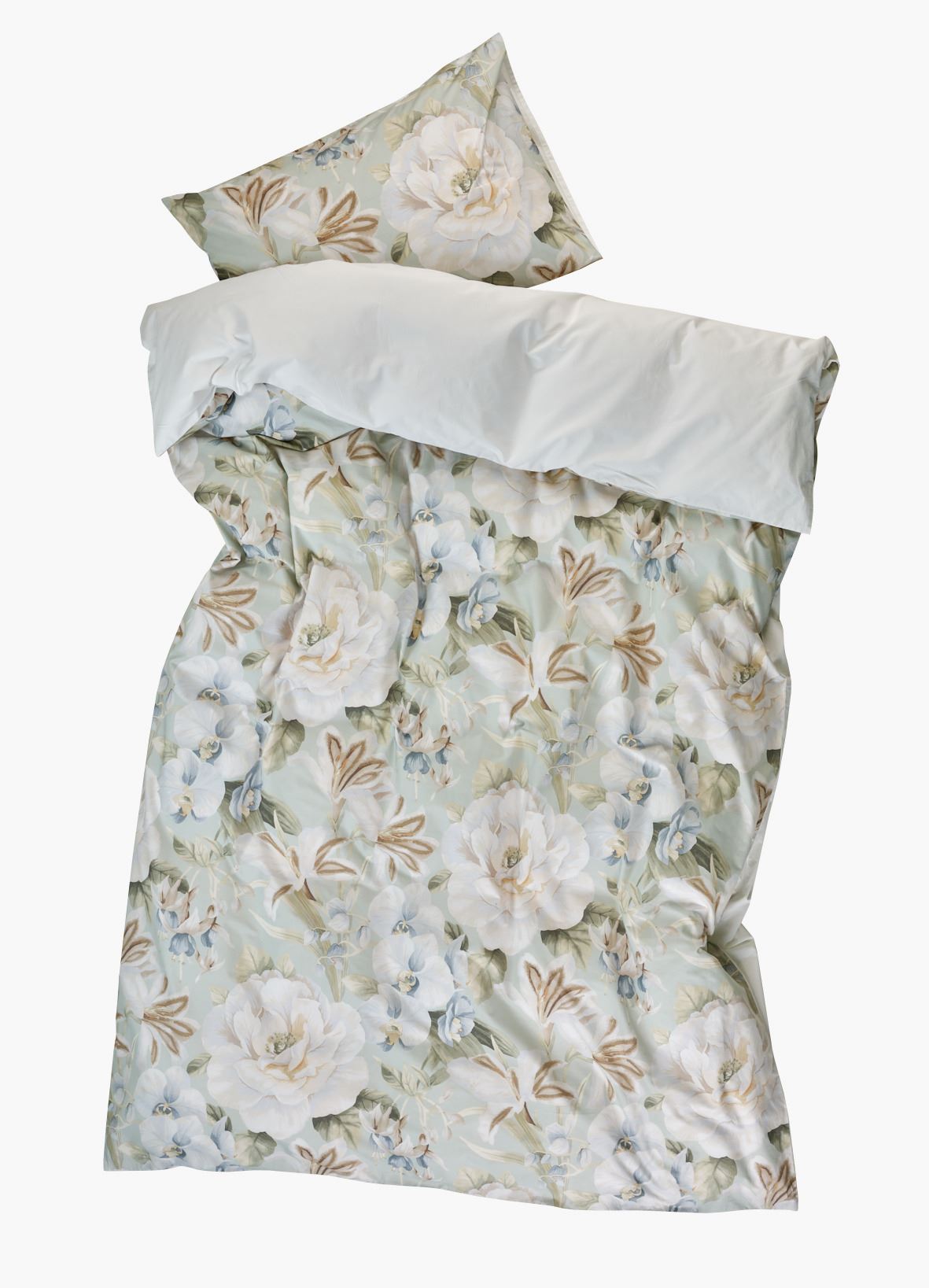 Percale sengesett multi grønn - 2