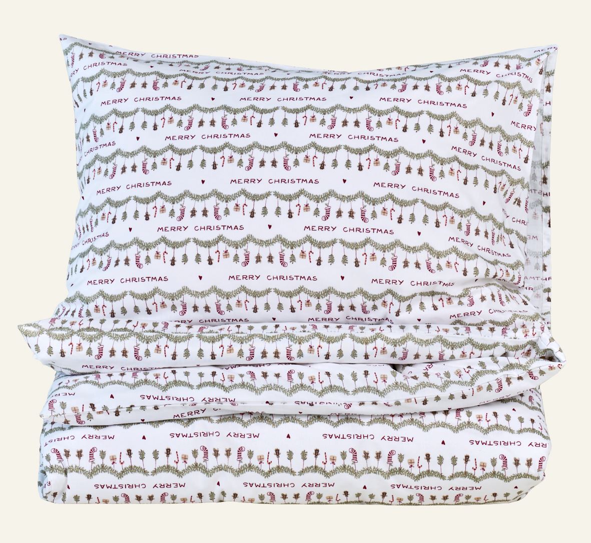 Bomull sengesett multi - 140x200 cm/50x70 cm multi - 1