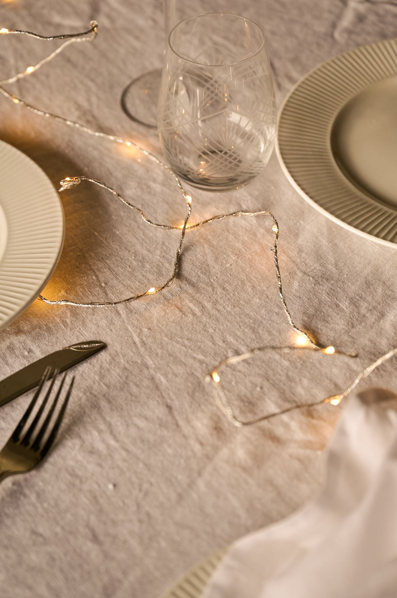 Led lyslenke sølv - 390 cm sølv - 1