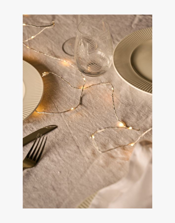 Led lyslenke sølv - 390 cm sølv - 1