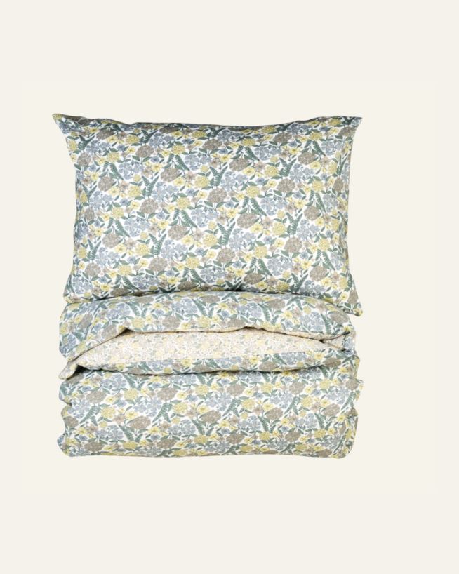 Flanell sengesett multi grønn - 140x200 cm multi grønn - 1