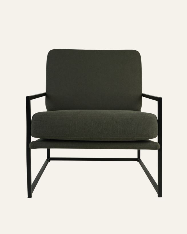 Loungestol olivengrønn - 66x86x78 cm olivengrønn - 1