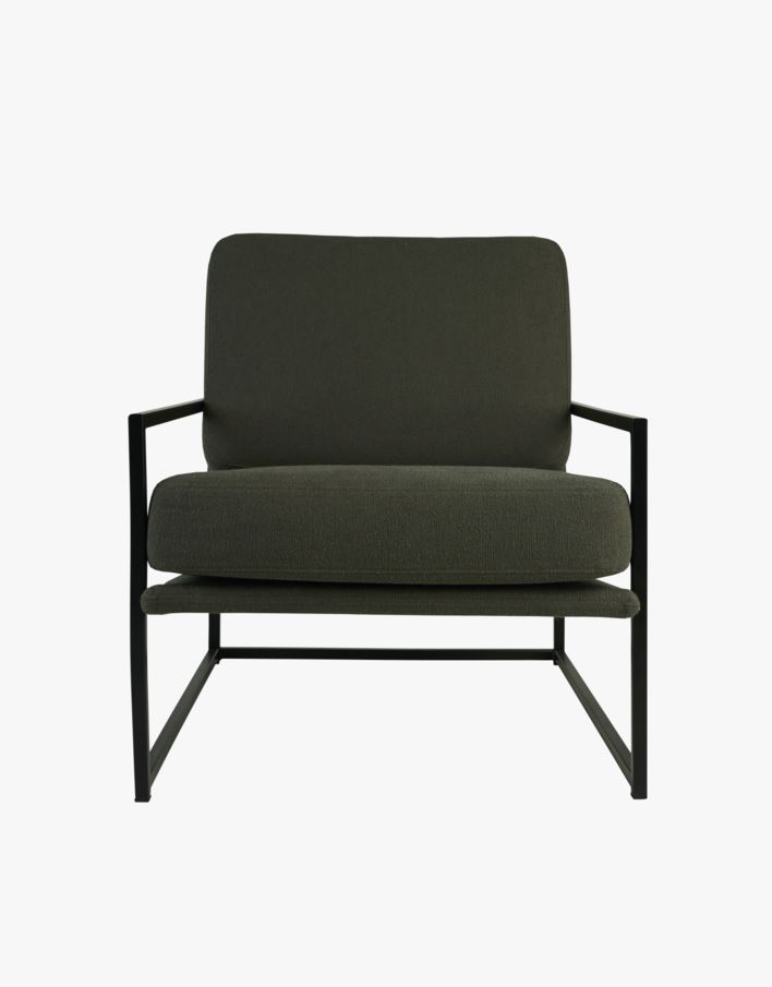 Loungestol olivengrønn - 66x86x78 cm olivengrønn - 1