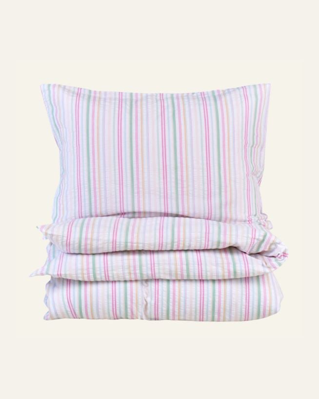 Garnfarget krepp sengesett multi - 140x220 cm multi - 1