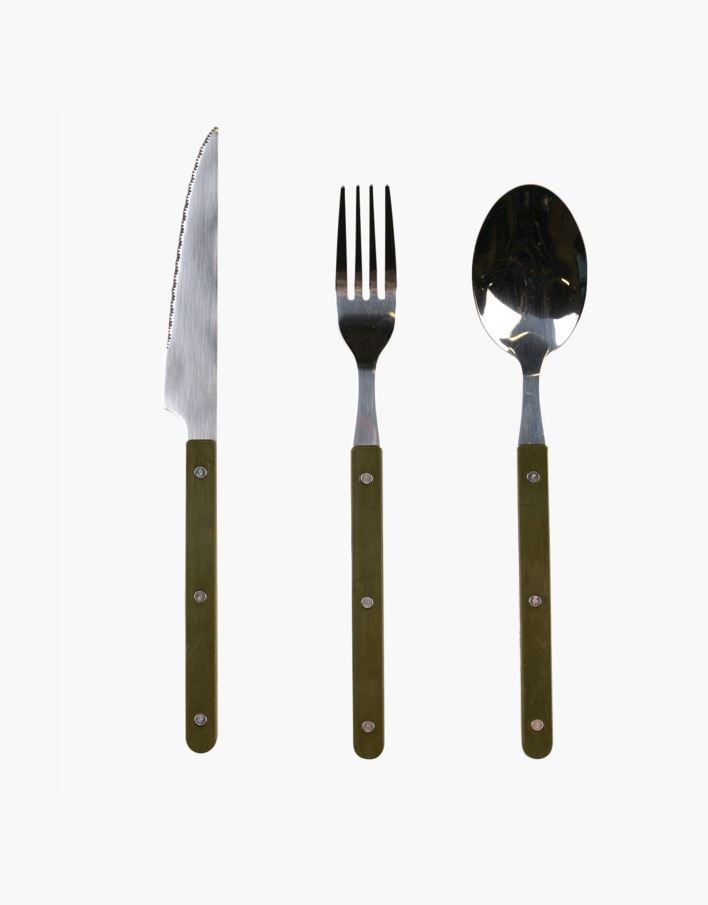 Bestikk 3 deler grønn - 3 stk grønn - 1