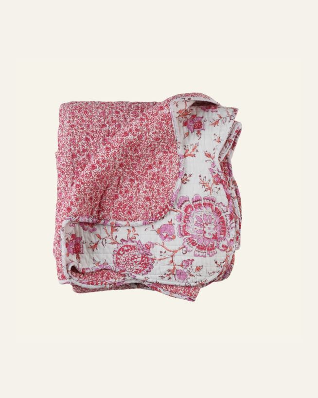 Sengeteppe multi rød - 150x240 cm multi rød - 1