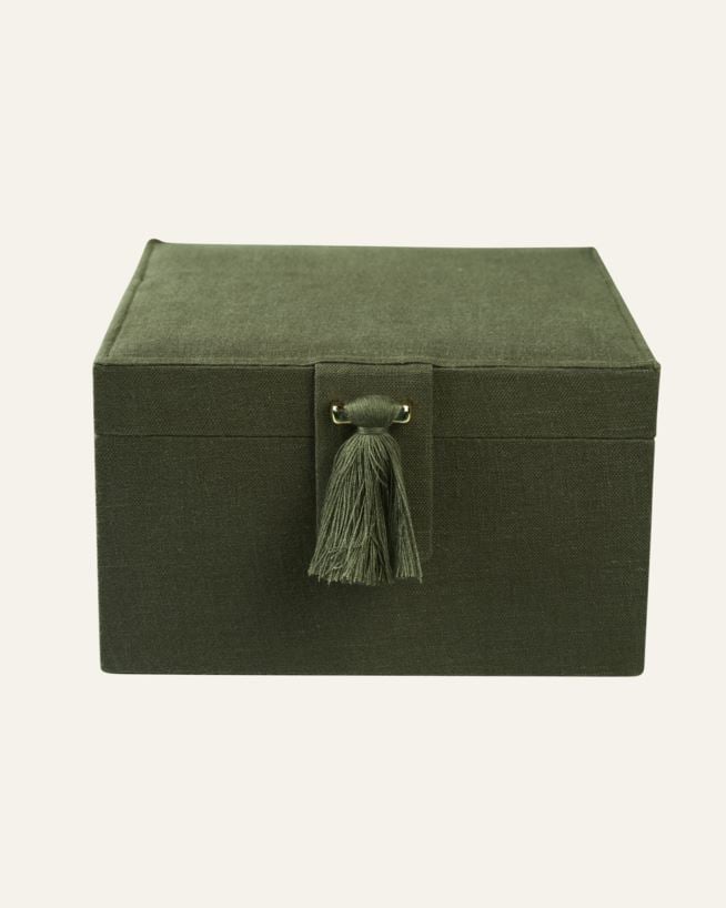 Smykkeskrin olivengrønn - 20x20 cm olivengrønn - 1