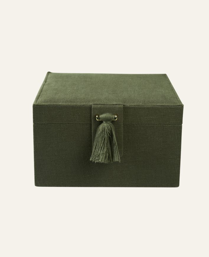 Smykkeskrin olivengrønn - 20x20 cm olivengrønn - 1