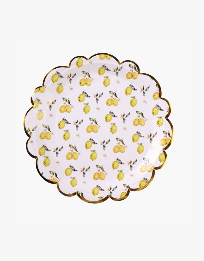 Papptallerken 8pk multi gul - ø22,5 cm multi gul - 1