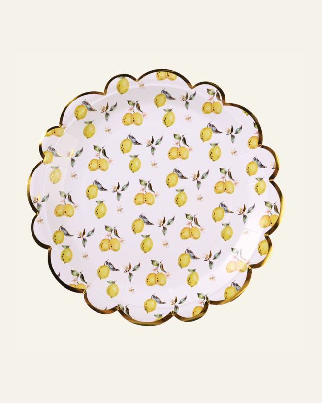 Papptallerken 8pk multi gul - ø22,5 cm multi gul - 1