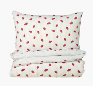 Kid Fraises Krepp Sengesett Lys Blå 140x220 cm/50x70 cm