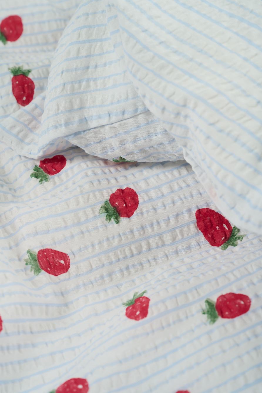 Krepp sengesett lys blå - 4