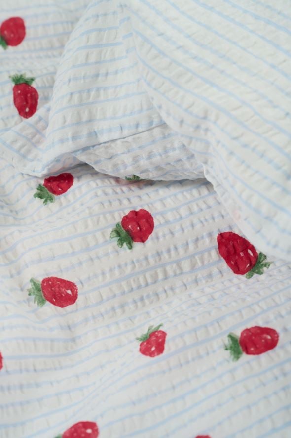 Krepp sengesett lys blå - 4