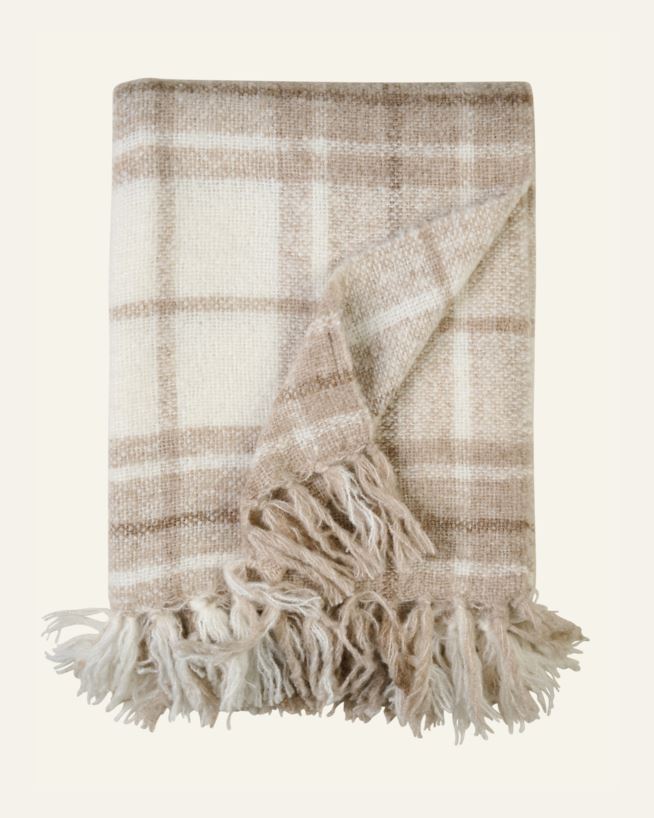 Ullpledd beige - 130x170 cm beige - 1