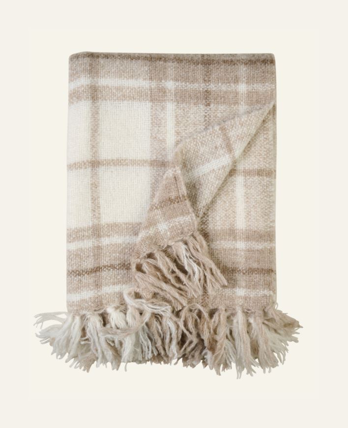 Ullpledd beige - 130x170 cm beige - 1