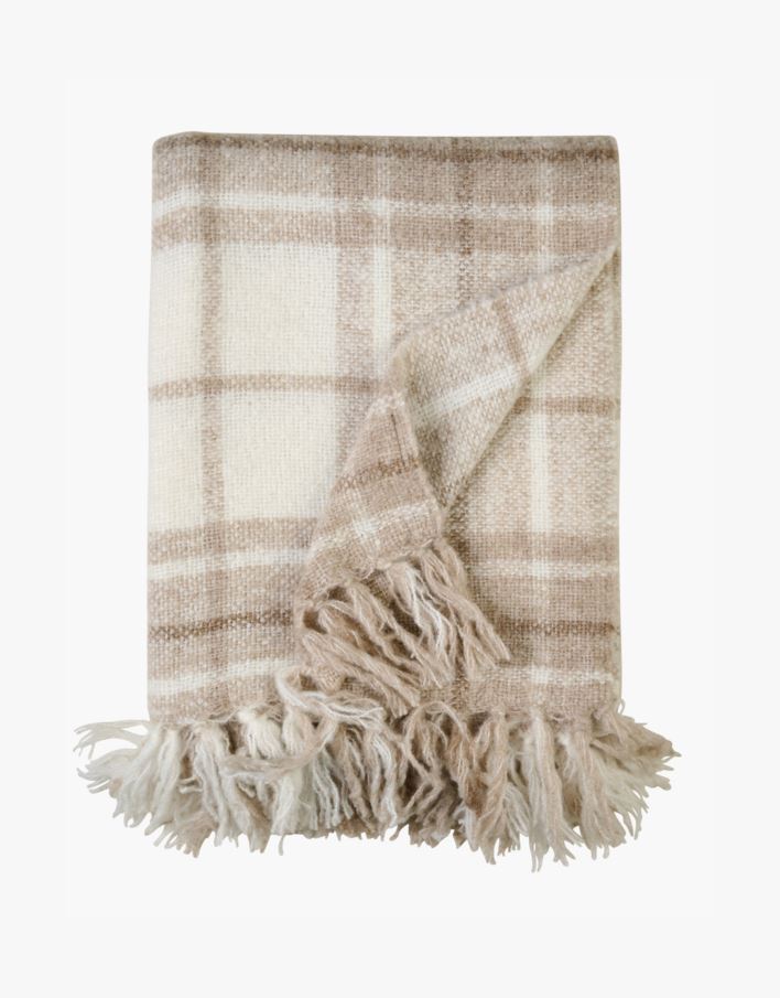 Ullpledd beige - 130x170 cm beige - 1