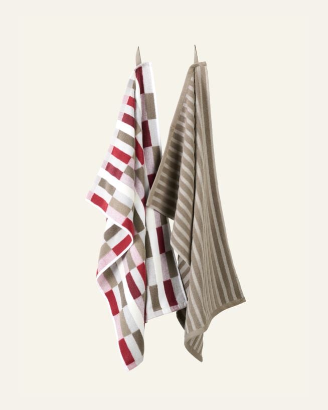 Kjøkkenhåndkle rød - 45x70 cm rød - 1