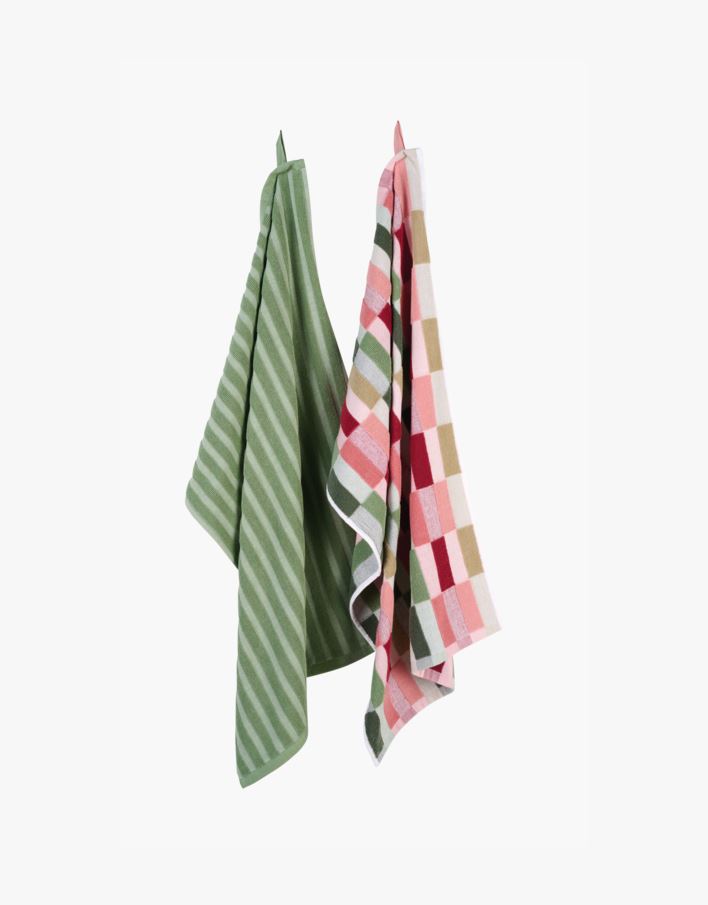 Kjøkkenhåndkle mørk grønn - 45x70 cm mørk grønn - 1