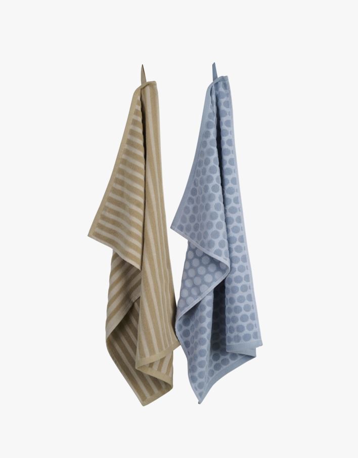 2pk kjøkkenhåndkle blå - 45x70 cm blå - 1