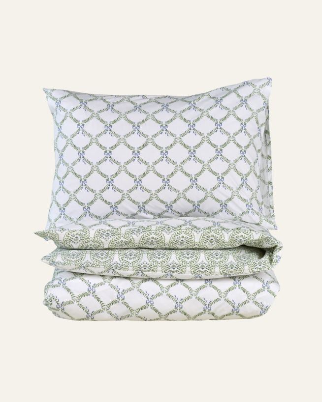 Sengesett multi grønn - 140x200+50x70 cm multi grønn - 1