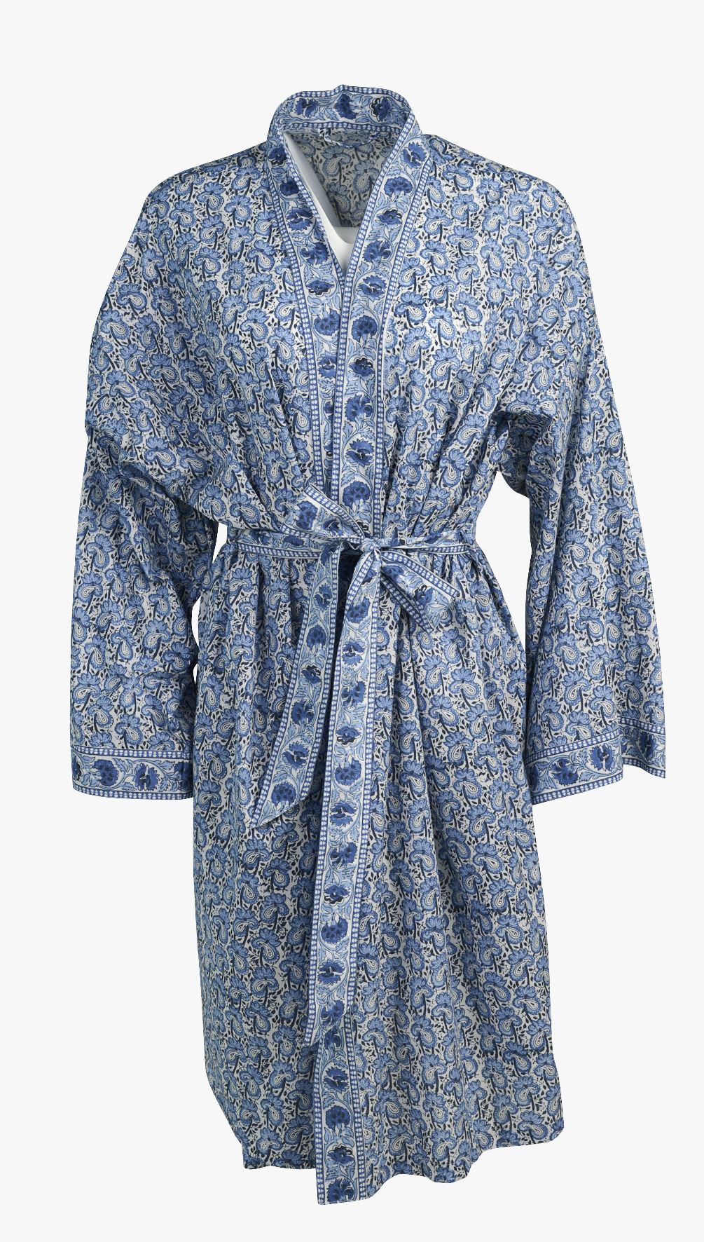 Kimono blå - one size blå - 1