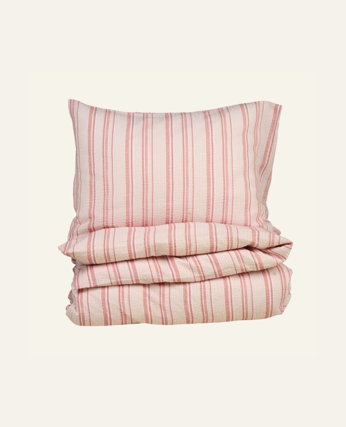 Krepp sengesett rosa - 200x220 cm/50x70 cm rosa - 1