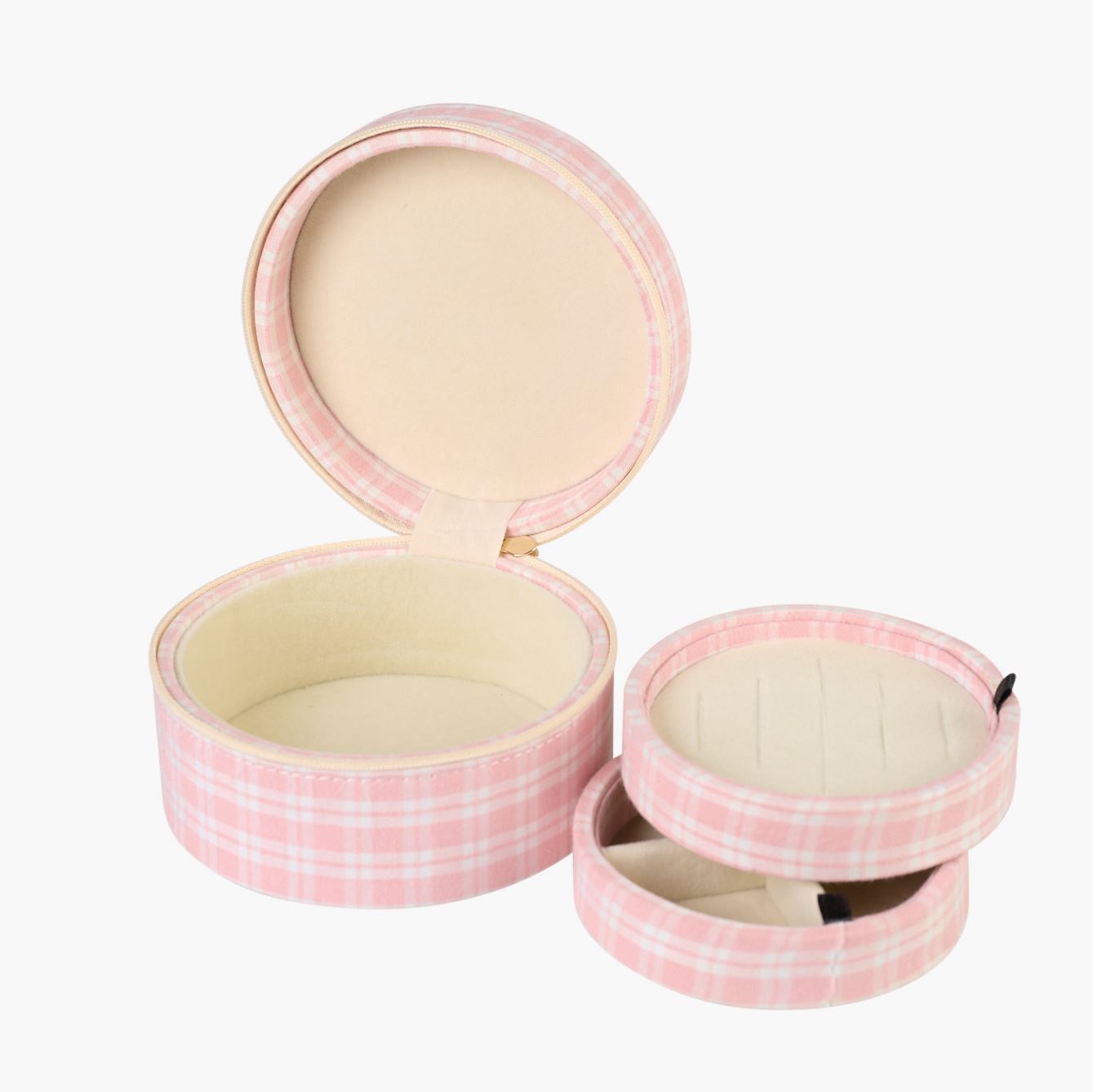 Smykkeskrin m/glidelås lys rosa - 2