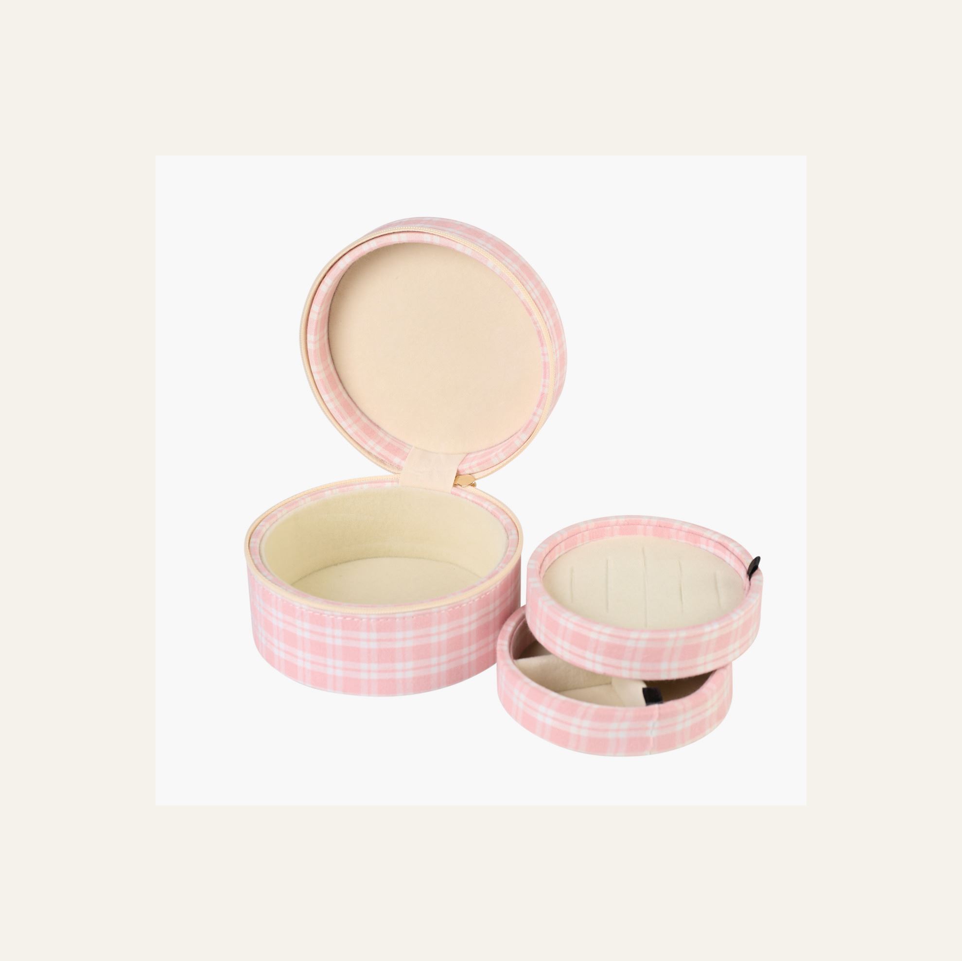 Smykkeskrin m/glidelås lys rosa - 2