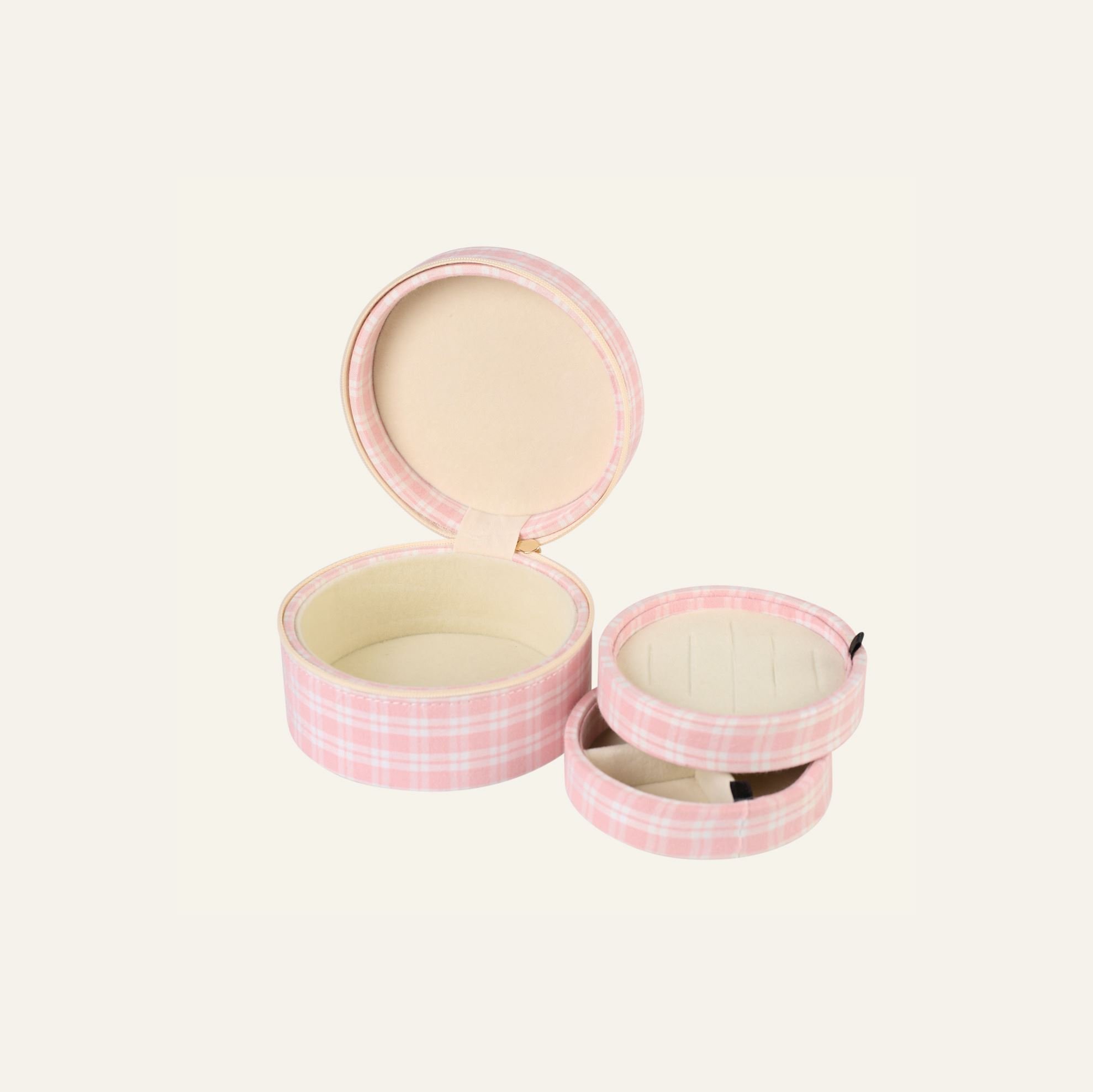 Smykkeskrin m/glidelås lys rosa - 2