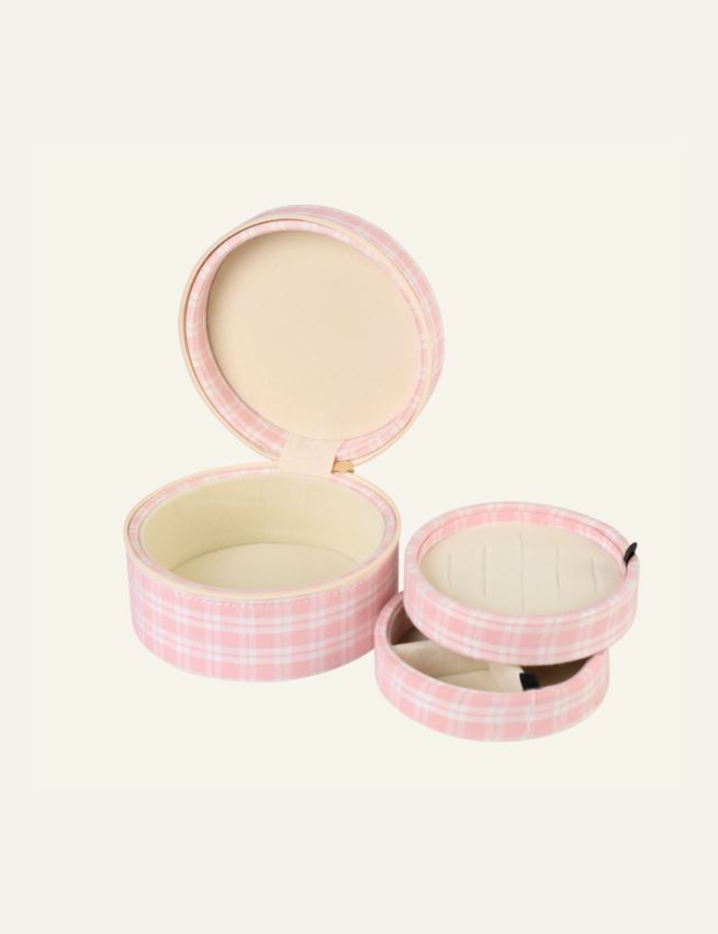 Smykkeskrin m/glidelås lys rosa - 2