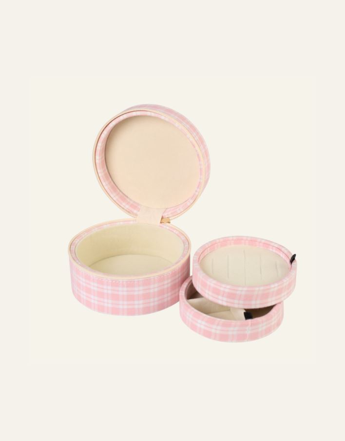 Smykkeskrin m/glidelås lys rosa - 2