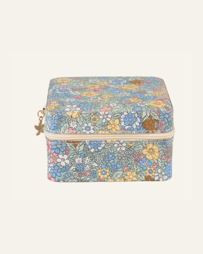 Smykkeskrin m/glidelås multi grønn - 11x11 cm multi grønn - 1